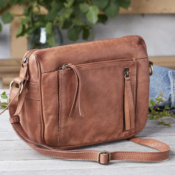 Shanghai Crossbody, cognac