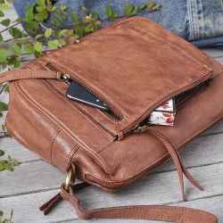 Shanghai Crossbody, cognac