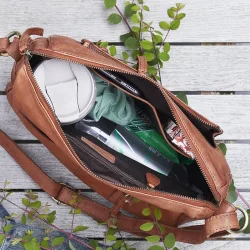 Shanghai Crossbody, cognac
