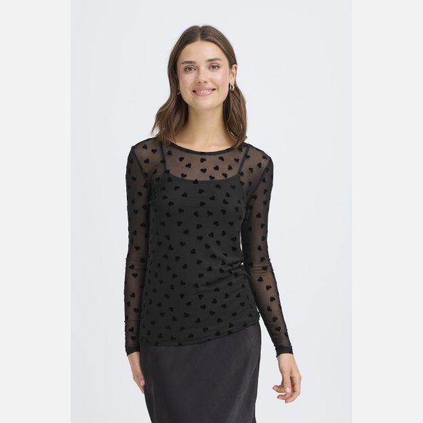 Fransa Mesh Bluse