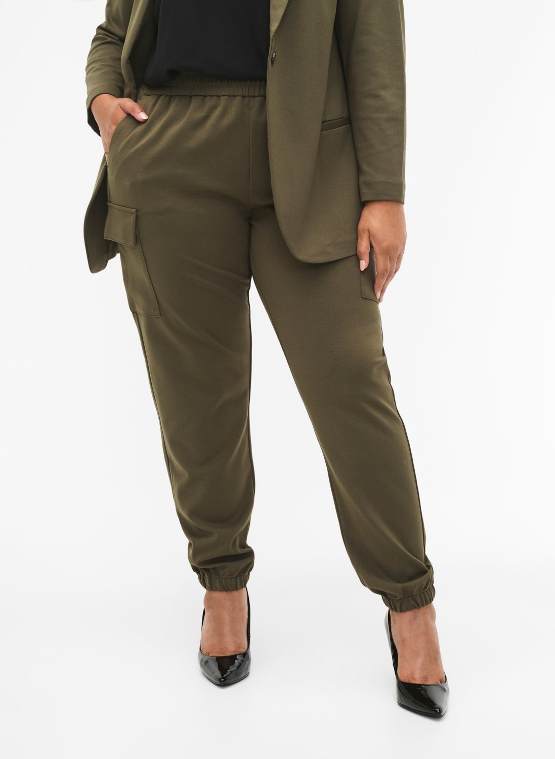 Zizzi Cargo Bukser Plus Size Str Bentes Shop