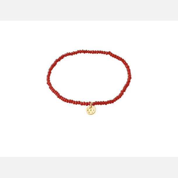 Pilgrim Armbånd Gold Plated Red