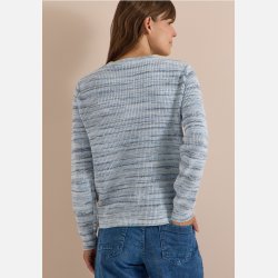 Cecil strikbluse � Lysebl� meleret strik
