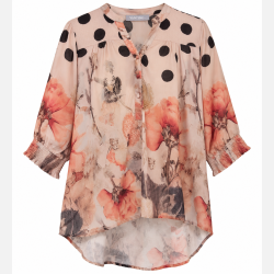 Vanting bluse med print
