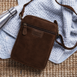 Beverly Hills Crossbody, Brun ruskind