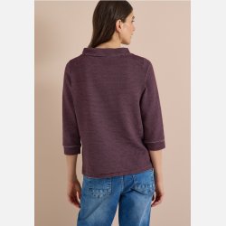 CECIL Ottoman bluse Berry Red med striber  