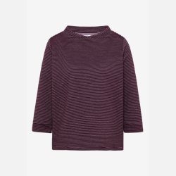 CECIL Ottoman bluse Berry Red med striber  
