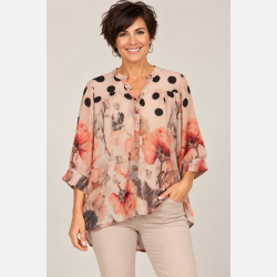 Vanting bluse med print