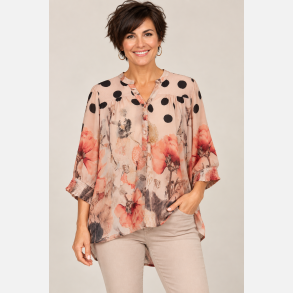 Vanting bluse med print