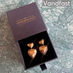 ANNEBRAUNER Chunky Wien Heart �reringe � 18K Guldbelagt