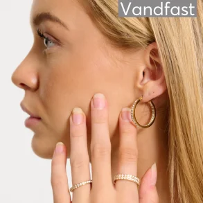 ANNEBRAUNER Creole Thin X-Small �reringe 18K Guldbelagt