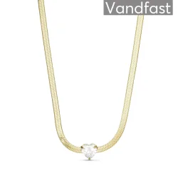 ANNEBRAUNER Snake Heart Zirconia Halsk�de