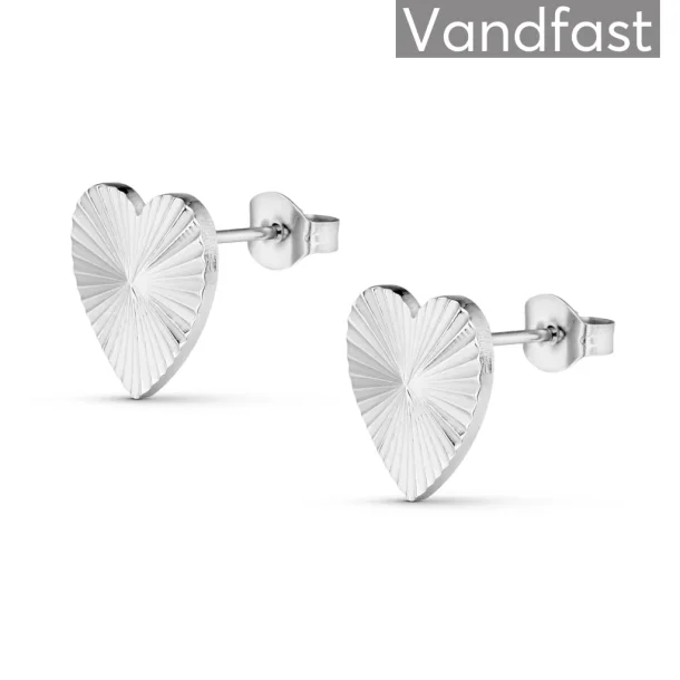ANNEBRAUNER Sun Texture Heart �restikker � 18 karat forgyldt